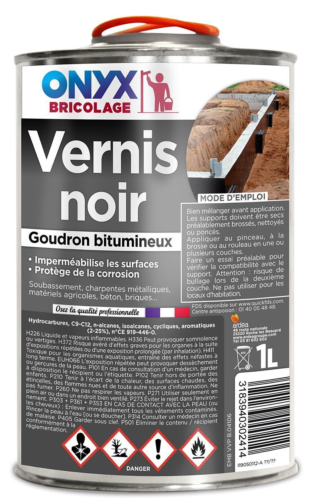 Vernis noir 1l