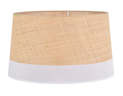 Abat-jour blanc/raphia marina d45cm