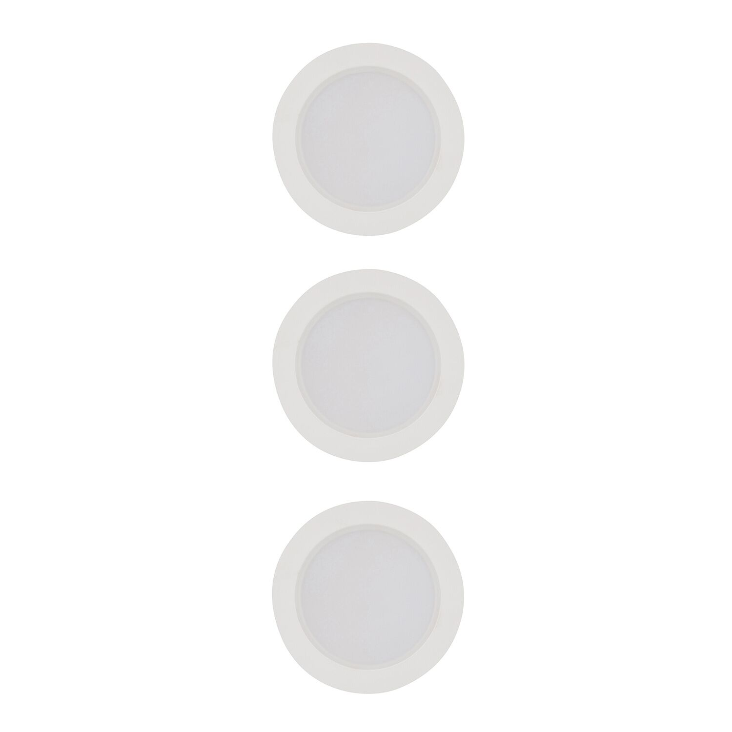 Spot encastré fixe BBC plastique blanc STENE X3 D8,8cm Corep