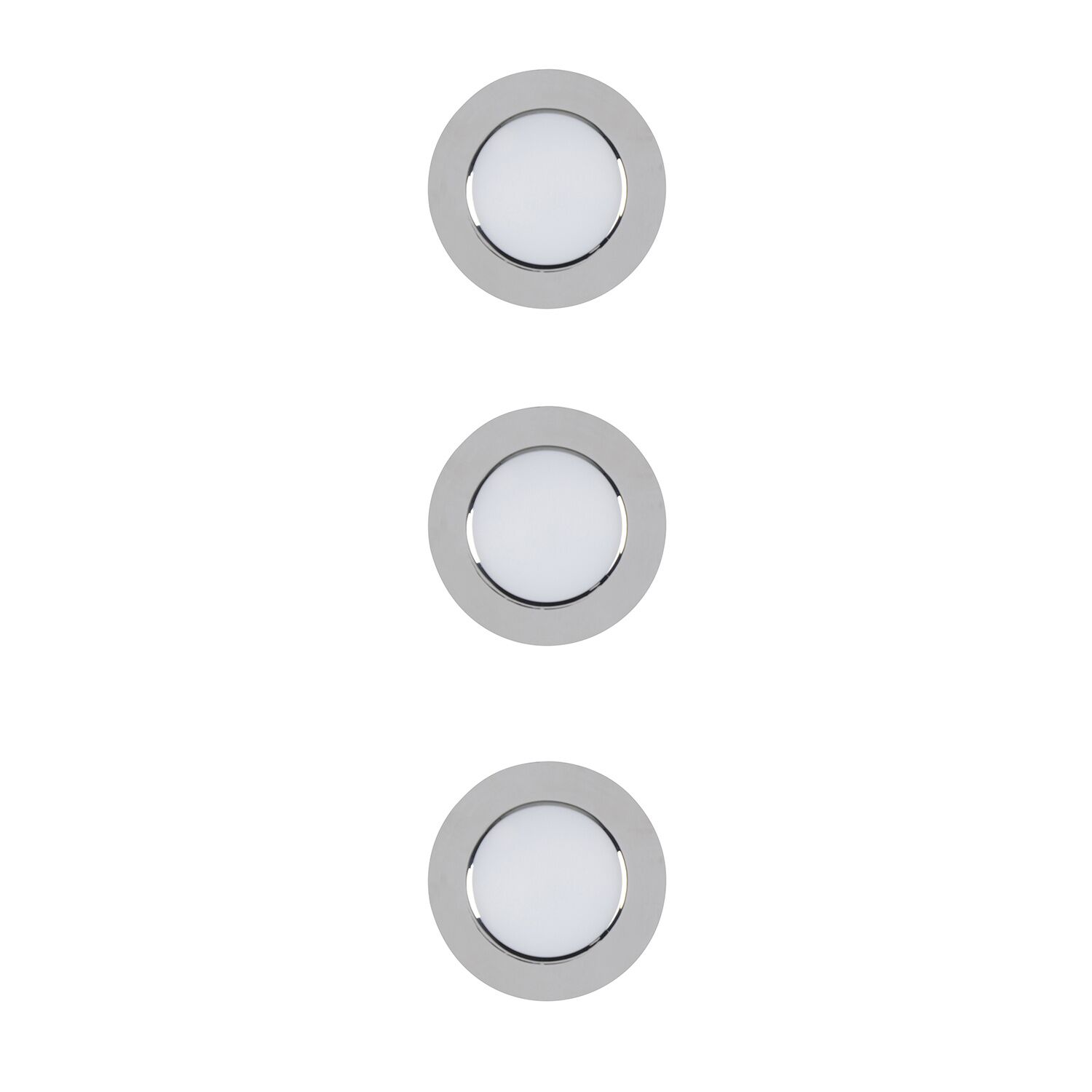 Spot encastré fixe BBC plastique chrome STENE X3 D8,8cm Corep