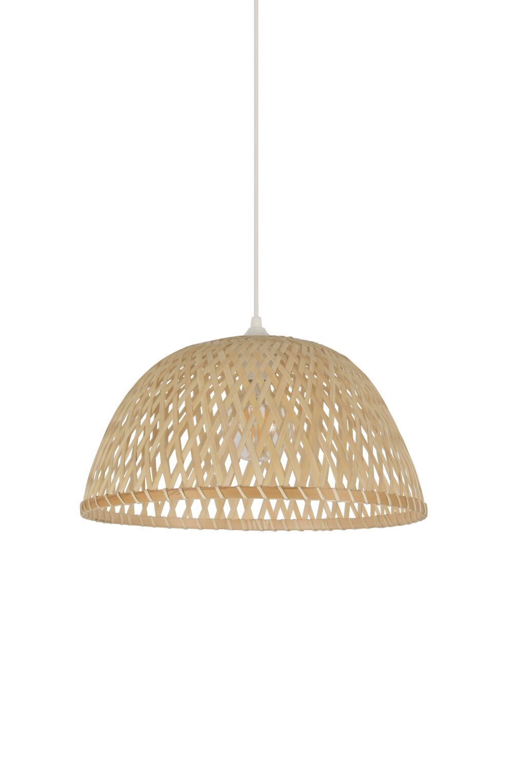 Suspension Kami E27 IP20 15W ø38xH.100cm naturel - COREP