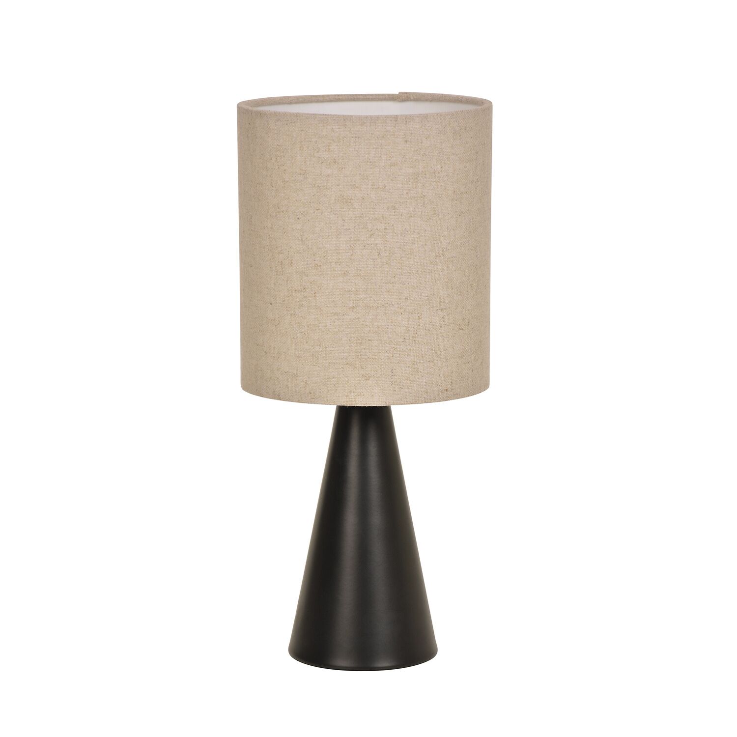 Lampe à poser Sally métal/coton noir H.33,50cm - COREP