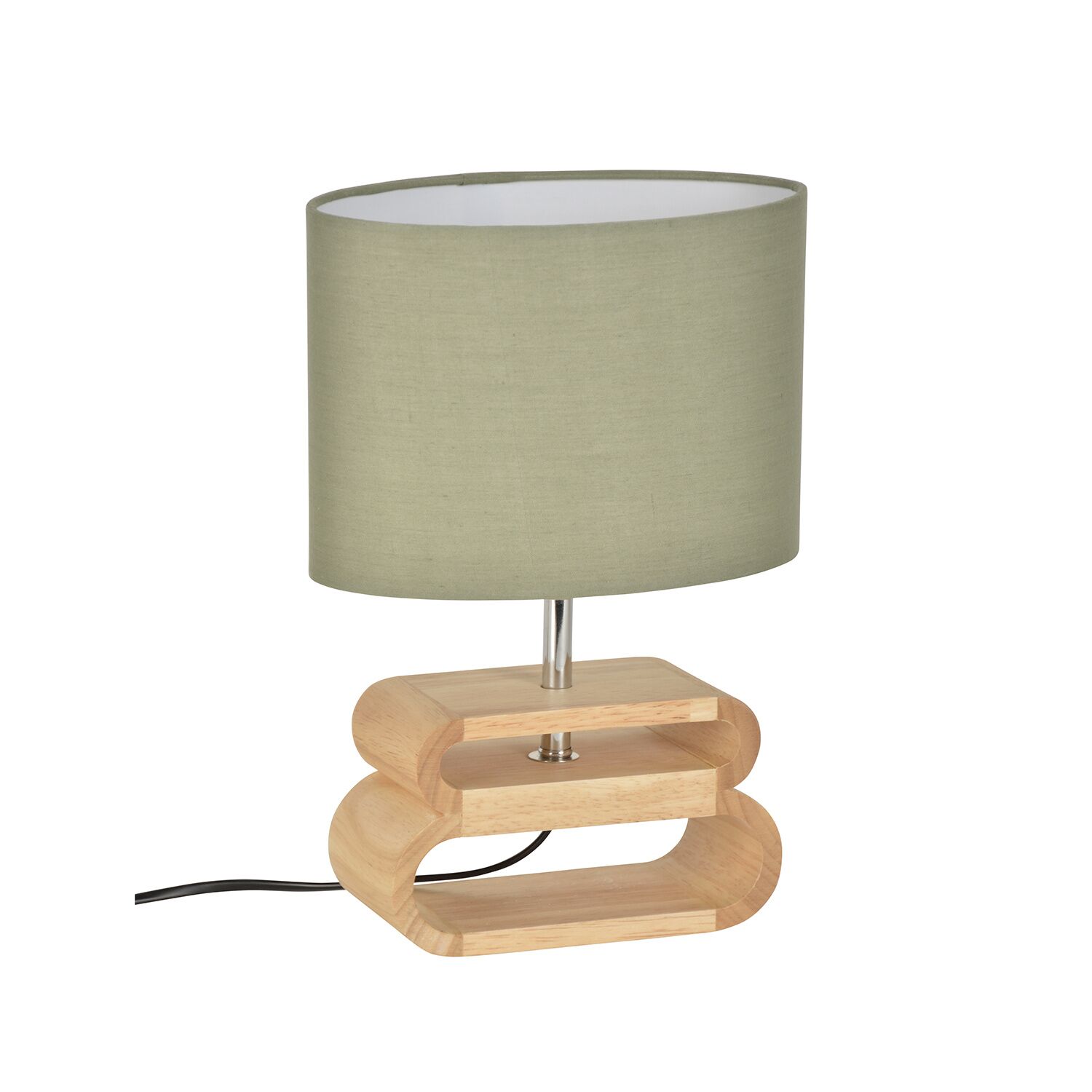 Lampe à poser Oslo bois vert H.30cm - COREP