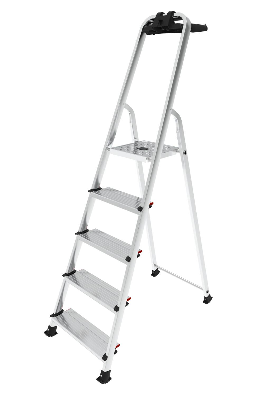 ESCABEAU ALUMINIUM - 5 MARCHES XXL (12 CM) 2m98 - BRICO