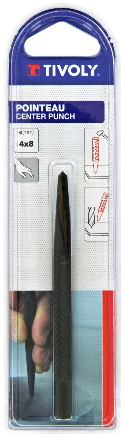 Lot de 4 pointeaux cier zingué 8 mm - TIVOLY