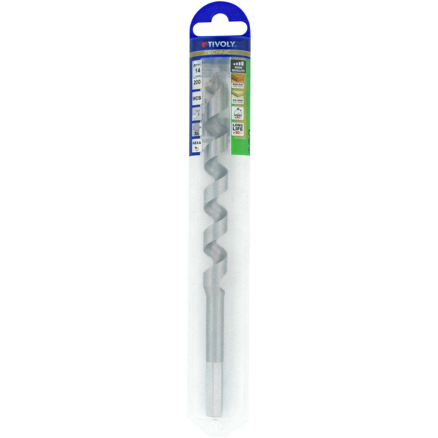 Foret bois spirale unique L200 Diamètre 14
