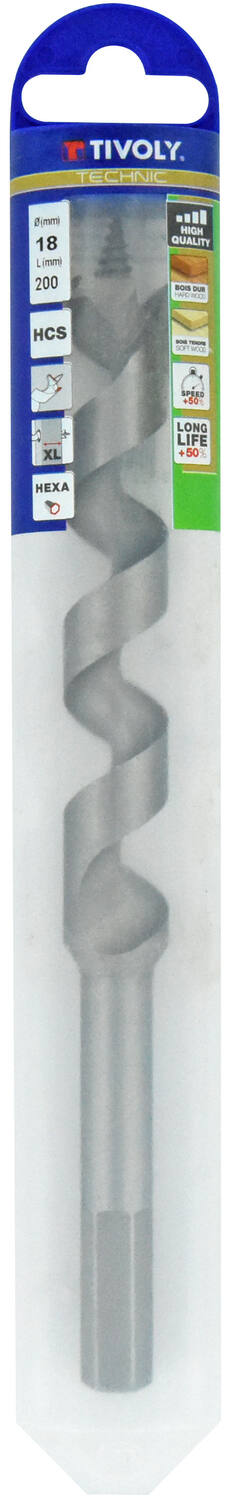 Foret bois spirale unique L200 Diamètre 18