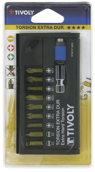 lot d'embouts de vissage 10pcs extra dur - TIVOLY
