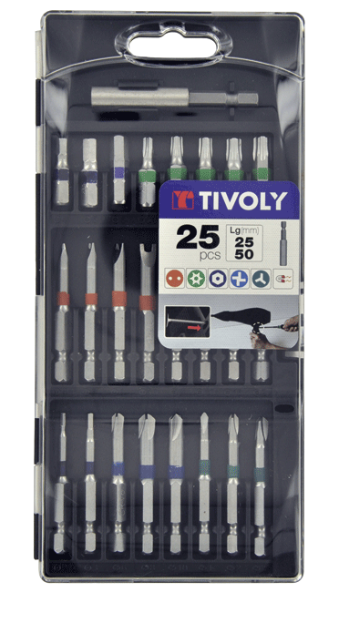 lot d'embouts de vissage 25pcs - TIVOLY