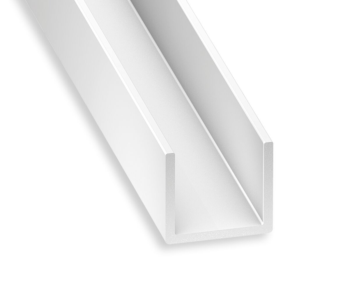 Profilé PVC U blanc 10 x 21 x 10 x 1 mm int.19 2,6m - CQFD