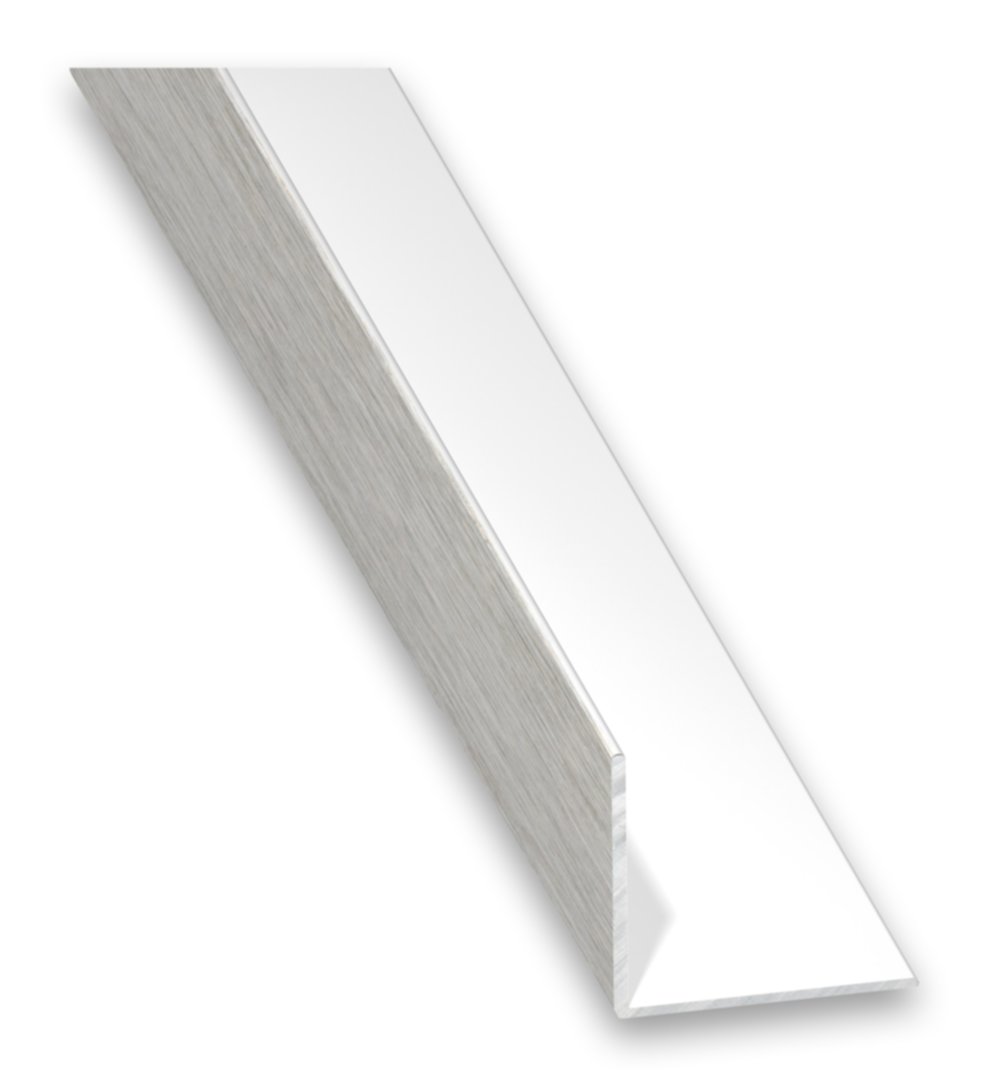 Profilé cornière aluminium anodisé brossé 10x10x1mm-2,50m 