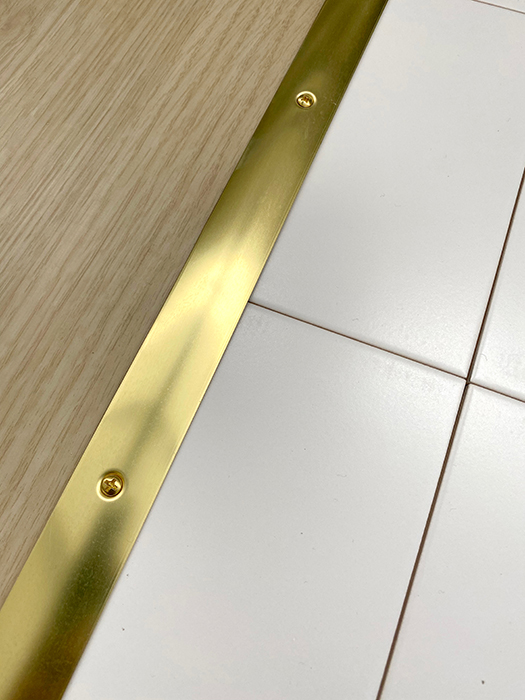 Barre de seuil plat acier/laiton 30mmx166mm - DINAC