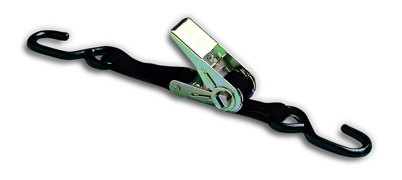 Sangle PP tendeur+crochets 130kg 25mm 5m Noir