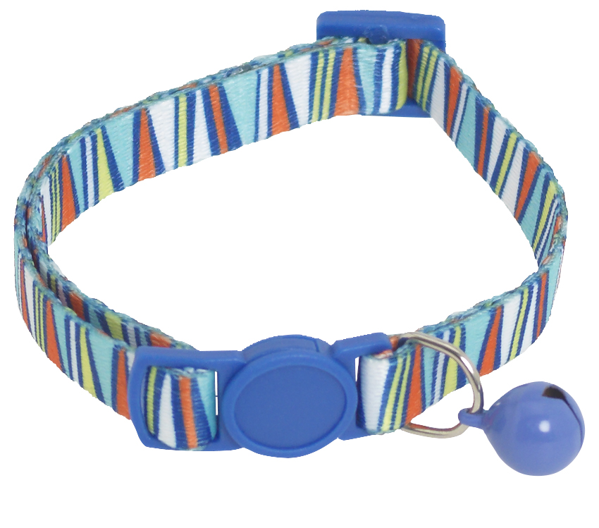 Collier bleu/oran 10mm 20-30cm