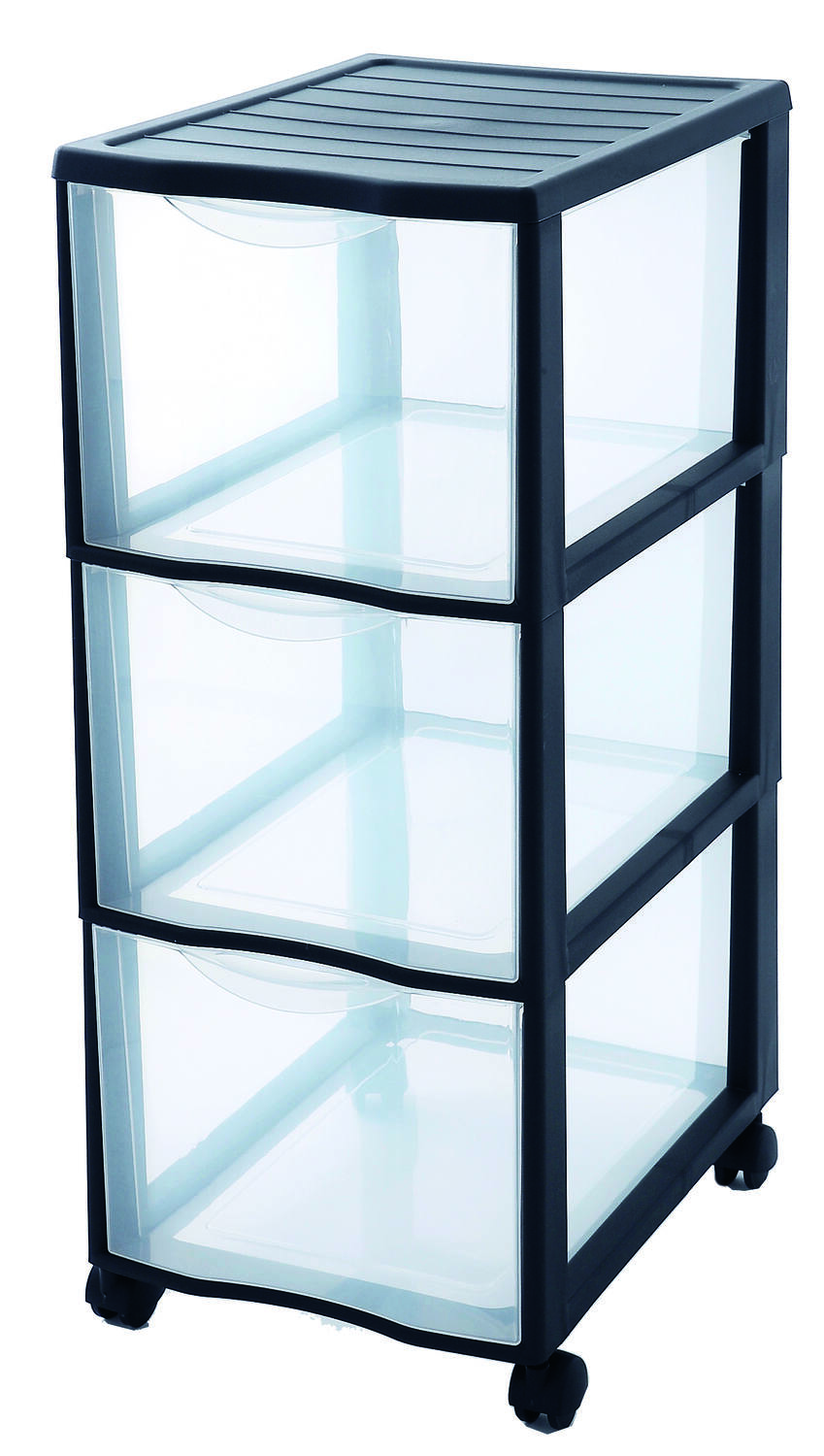 Tour de rangement 3 tiroirs polypropylène 36,5x26xH63,5cm - SUNDIS