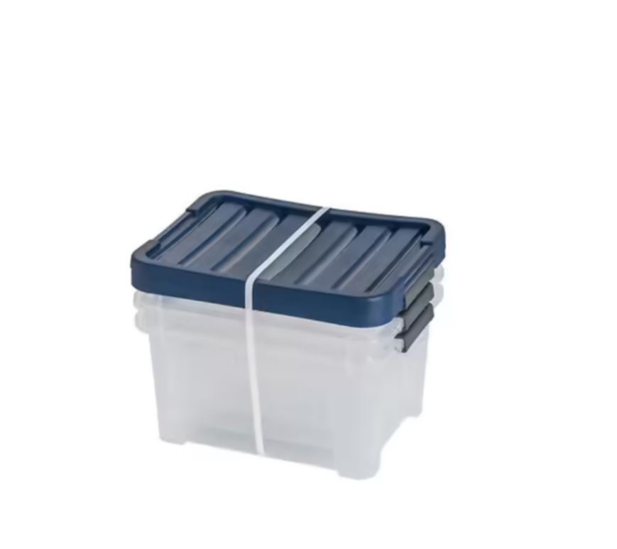 3 boîtes de rangement 24L Wave Box couvercle bleu - SUNDIS