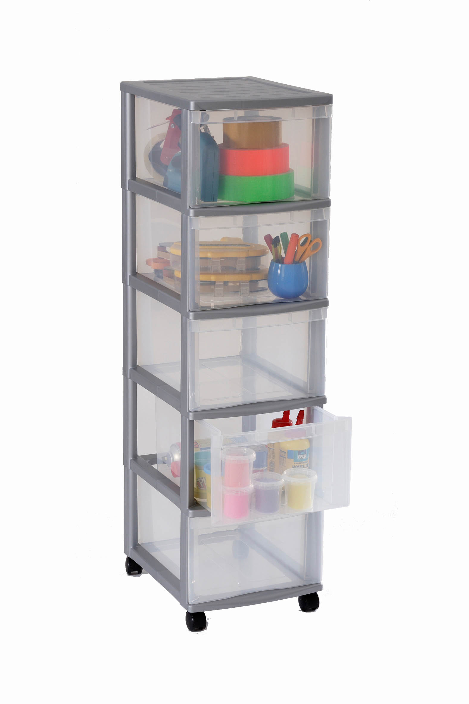 Tour de rangement Optimo 5 GM argent - SUNDIS