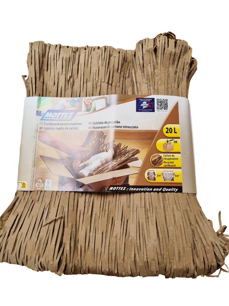 Matelas de protection en carton tressé 5m² déployé - MOTTEZ
