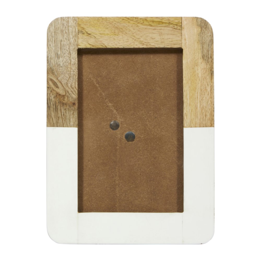 Cadre Nacre 10 x 15 cm bois bois naturel/blanc - OSTARIA 
