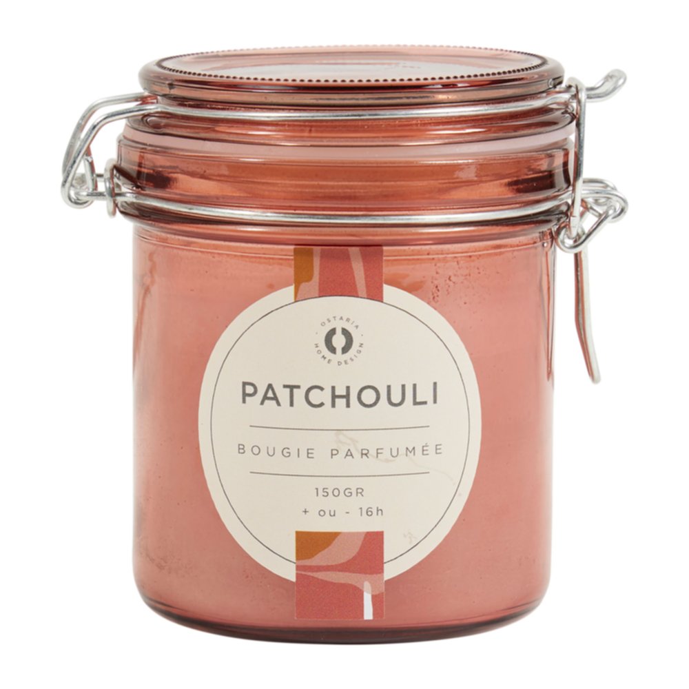 Bougie en pot parfumée Patchouli M Ø8 x H10 cm - OSTARIA