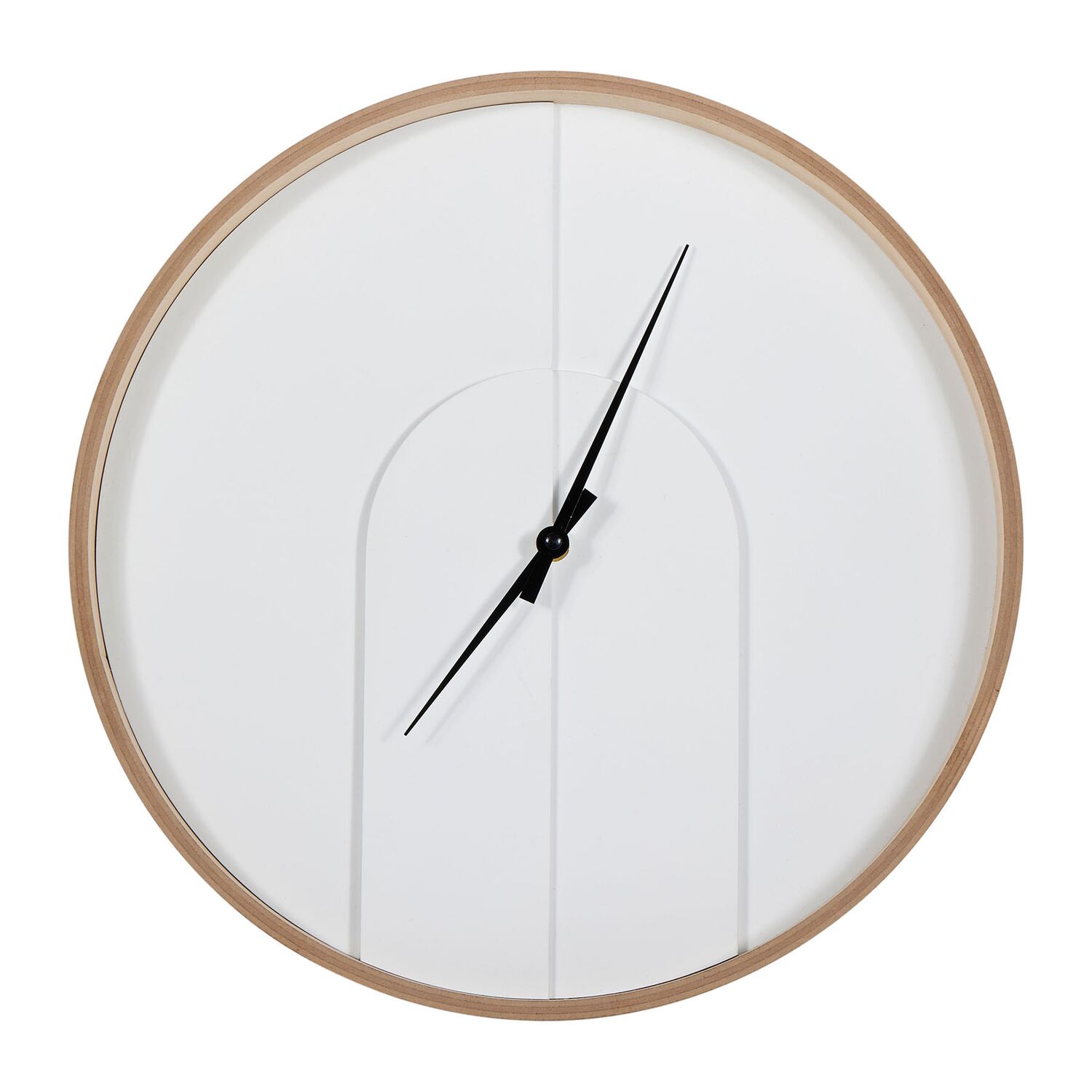 Horloge Relief Bois Durban Blanc/Marron/Noir Ø40cm