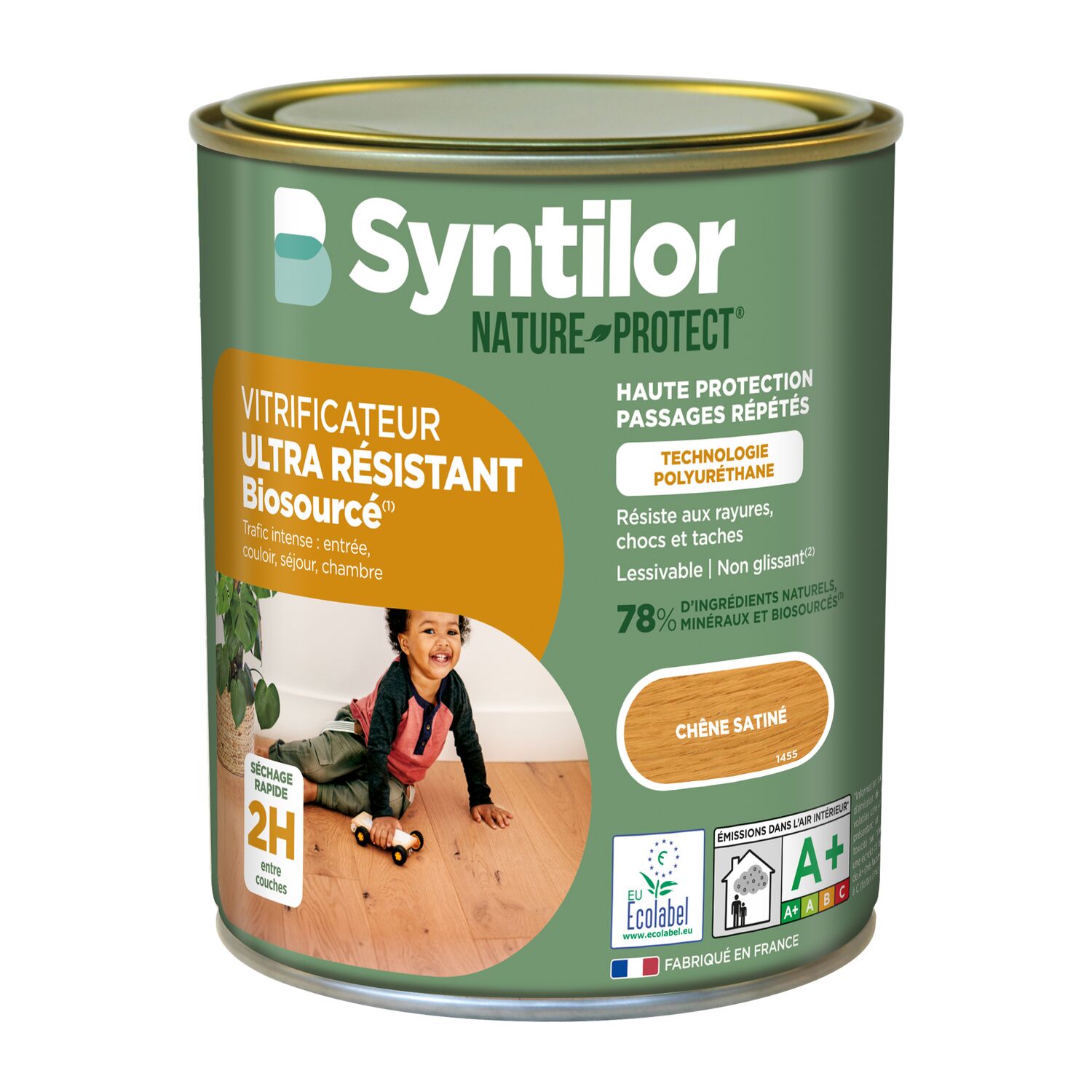 Vitrificateur parquet ultra résistant biosourcé chêne ciré 2,5L - SYNTILOR