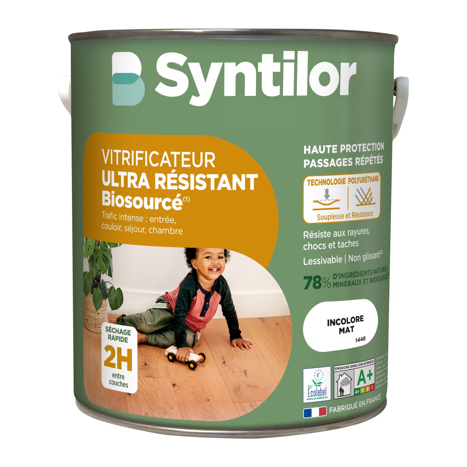 Vitrificateur parquet ultra résistant biosourcé incolore mat 5L - SYNTILOR