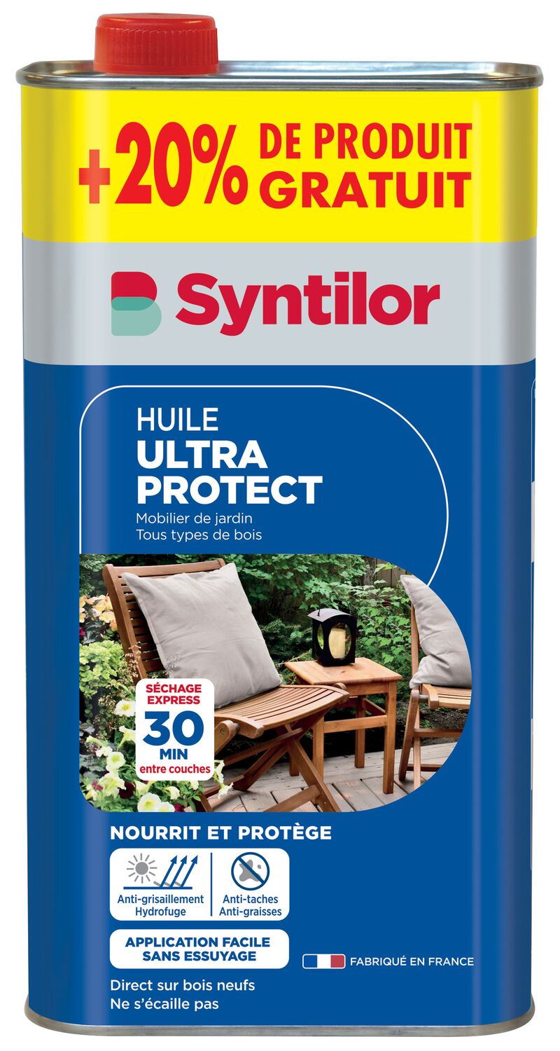 Huile ultra protect 1L + 20% teinte teck - SYNTILOR