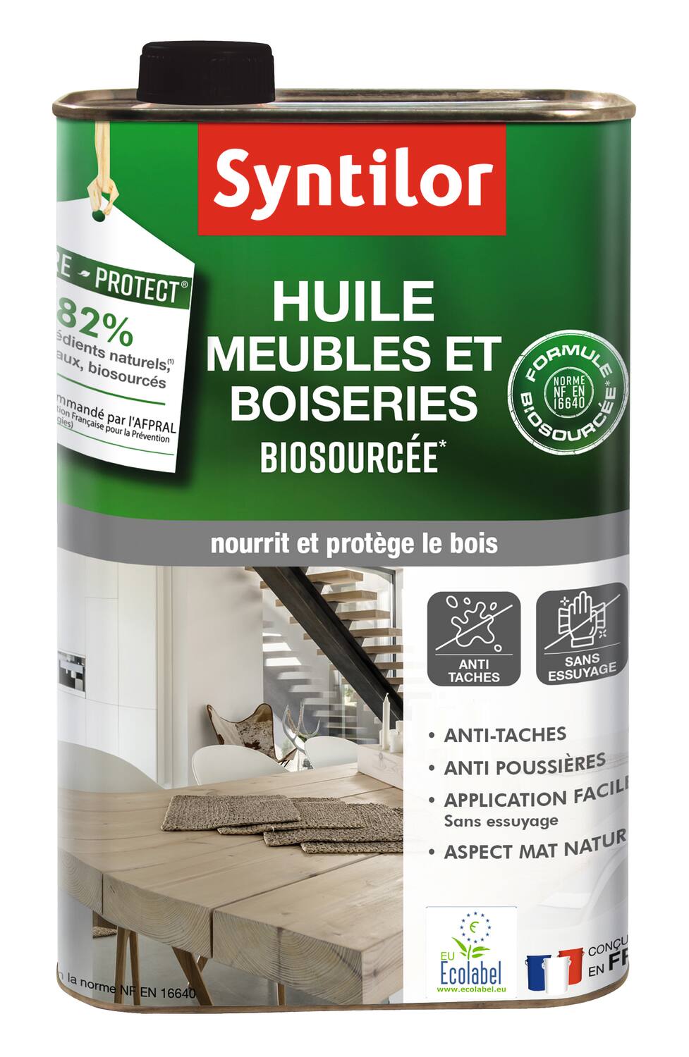 Huile pour meuble et boiserie Nature Protect Incolore 0,5L - SYNTILOR