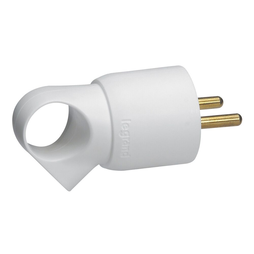 Fiche plastique 2P+T 16A avec anneau - LEGRAND
