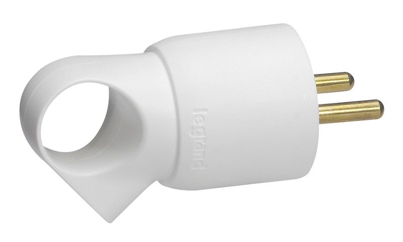 Fiche plastique 2P+T 16A avec anneau - LEGRAND