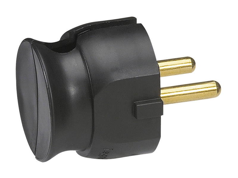 Prolongateur borne à vis 2P+T 16A IK08 IP44 sortie droite noir - LEGRAND