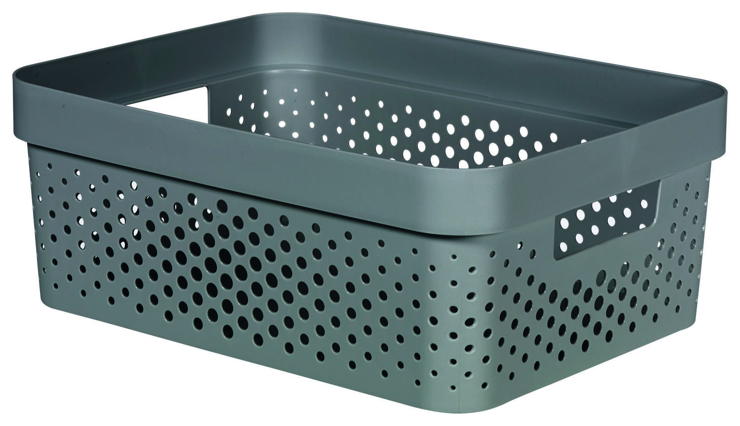 Bac de rangement recyclé 11L Infinity gris - CURVER