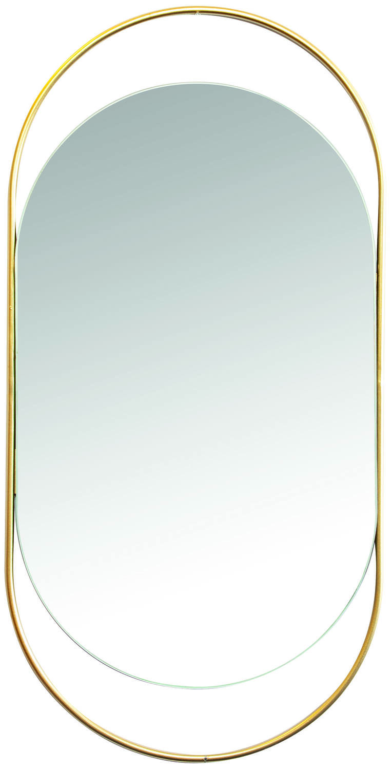 Miroir métal doré 30x60cm