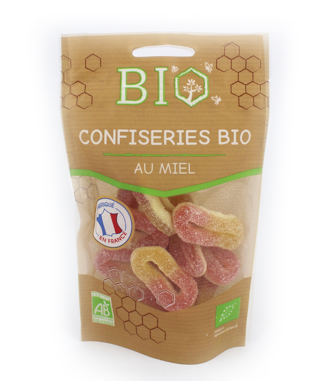 Bonbons anneaux pêche bio