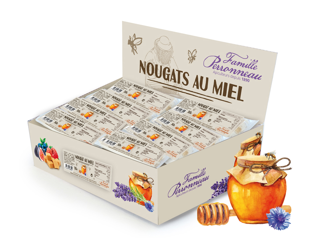 Nougat blanc au miel barre 30g