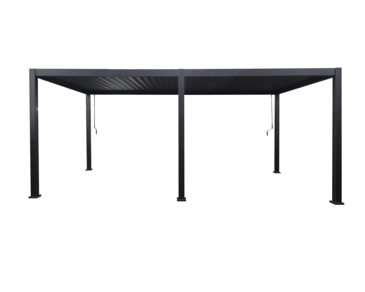 Pergola Bioclimatique Alu Acier Caly 6x3m Gris Anthracite