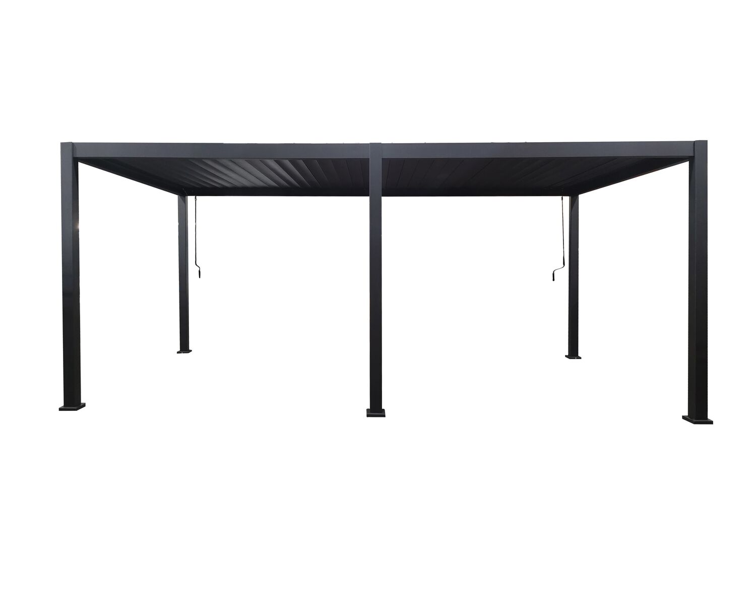 Pergola autoportante bioclimatique Caly alu gris anthracite 6x3m