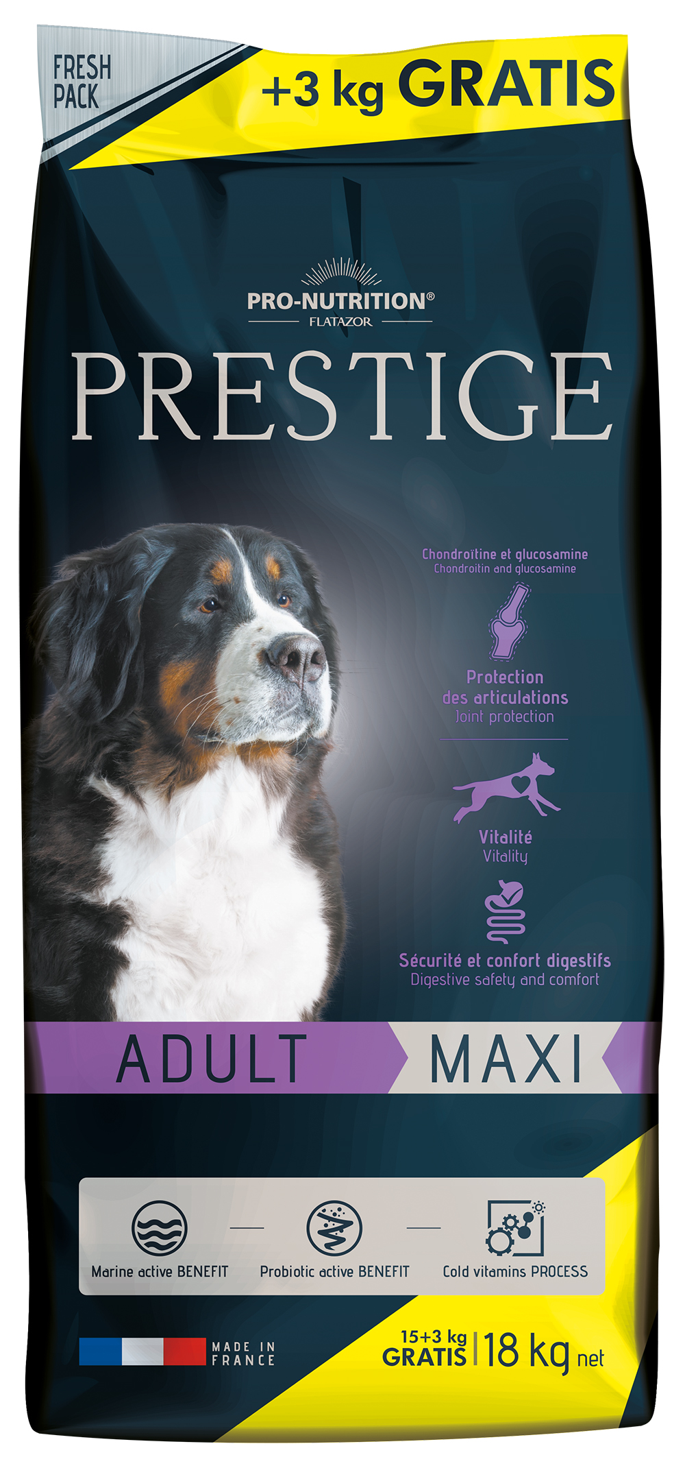 Croquettes Prestige adulte maxi 15+3Kg offerts
