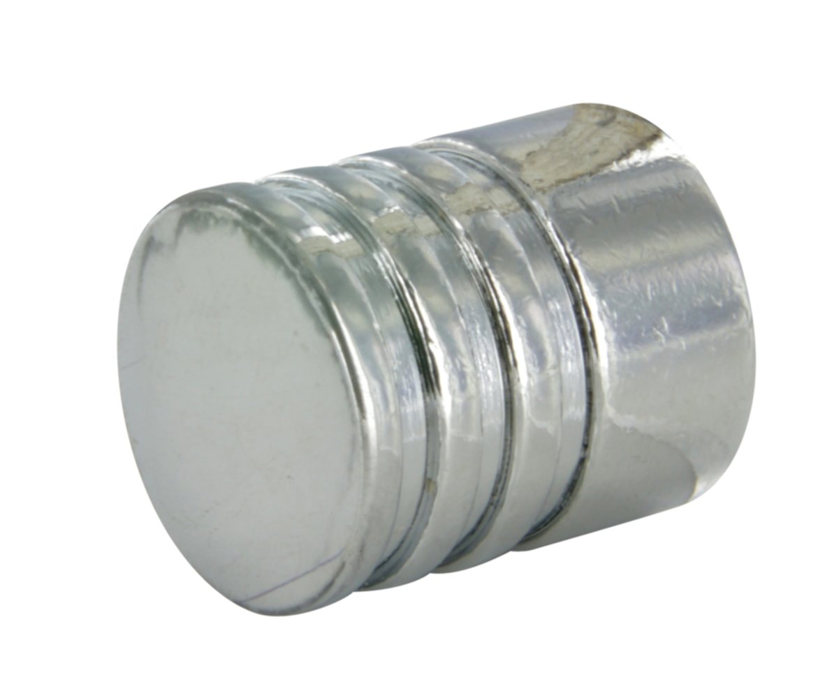 Bouton tranche D20mm P.23mm Zamak chromé