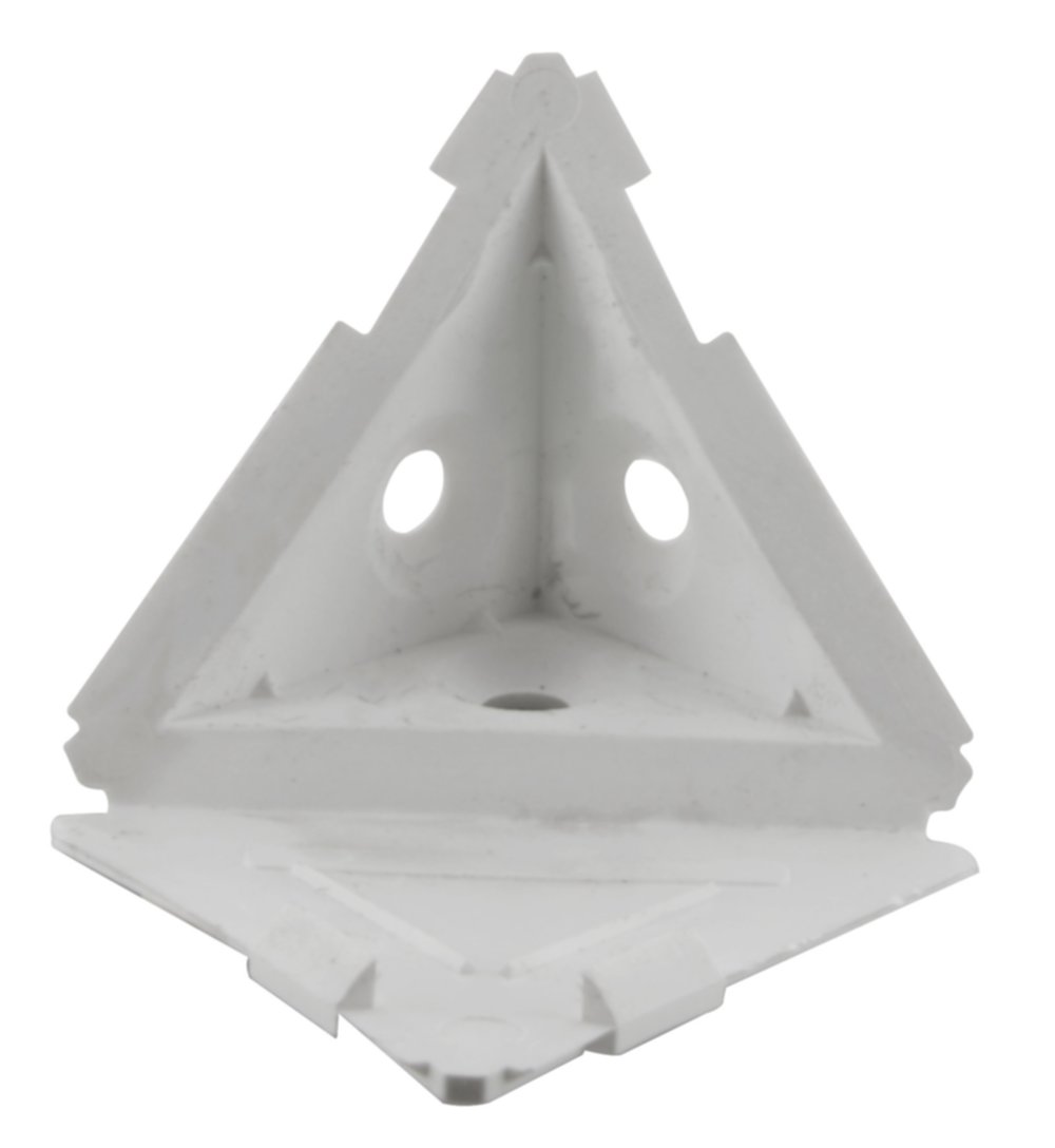Equerre 3 faces 35x35x35mm Blanc x4