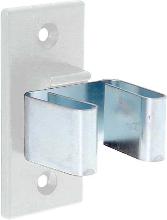 Crochet porte balai inox h65 plastique blanc
