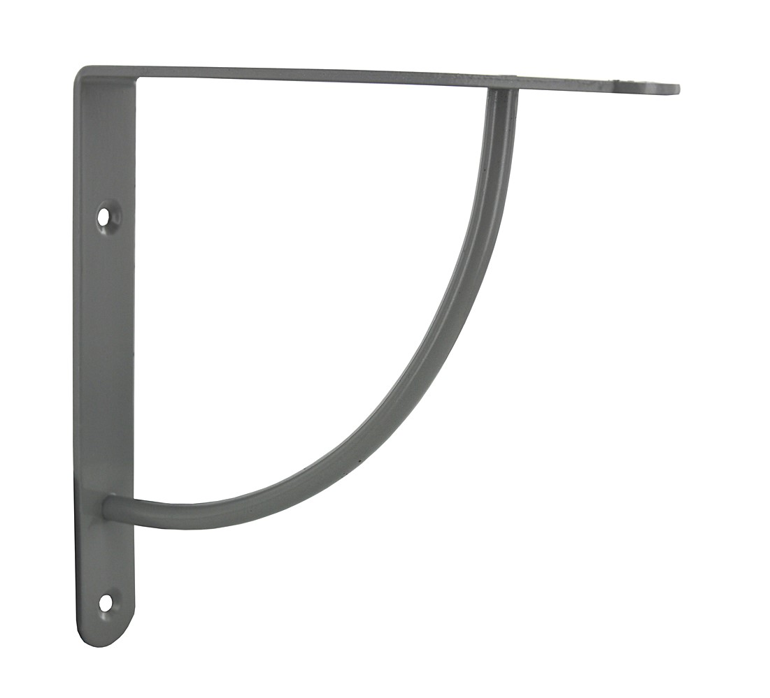 Equerre bibop décorative acier époxy gris brillant 230 x 230mm - CIME