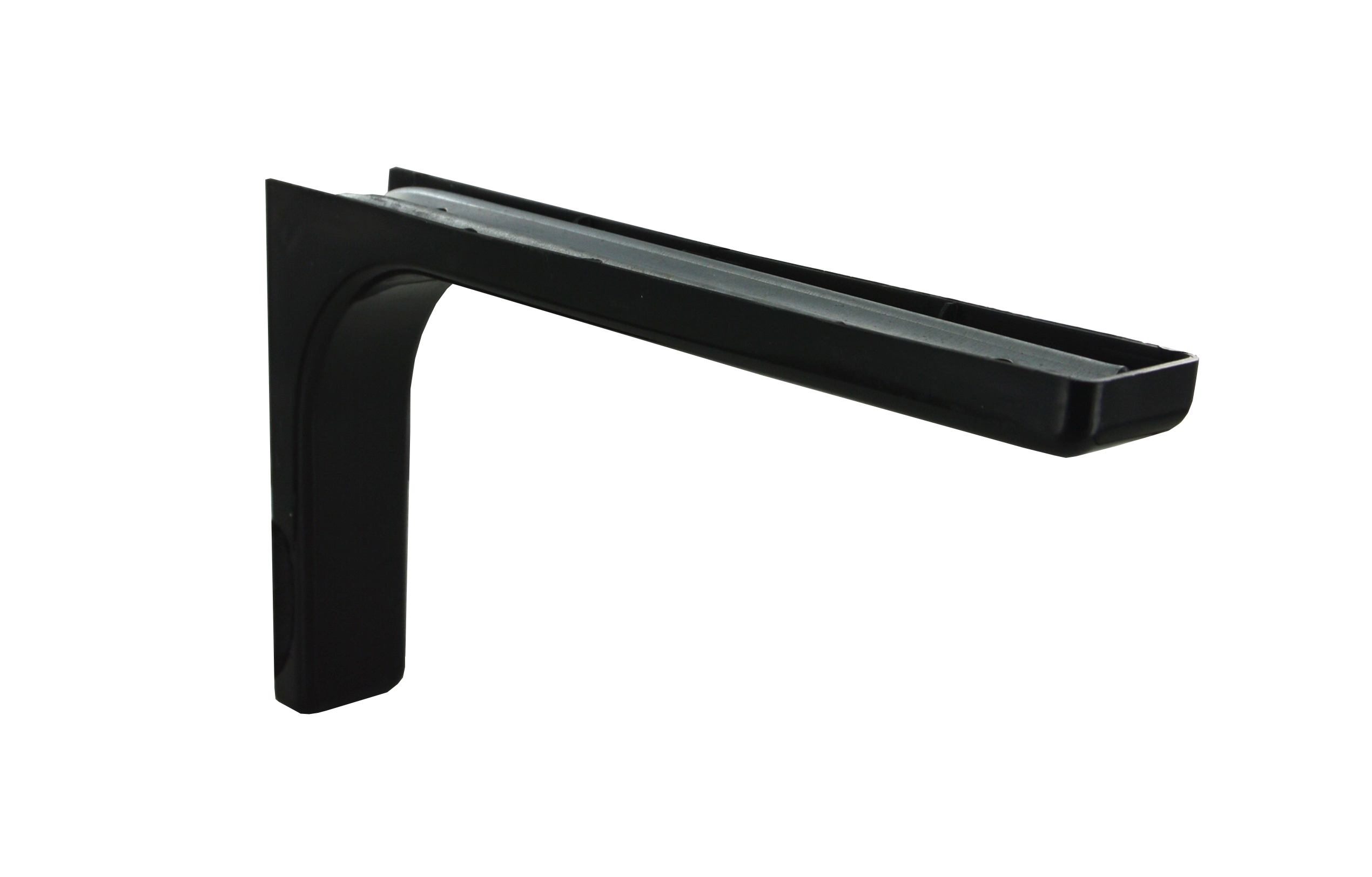 Equerre à fixations invisibles -fixation acier + cache plastique noir 180 x 114mm - CIME