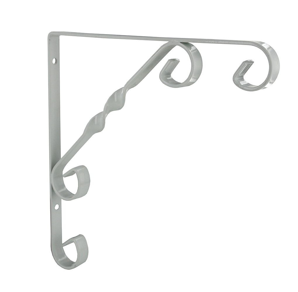 Equerre rétro acier époxy 200 x 200 mm blanc - CIME