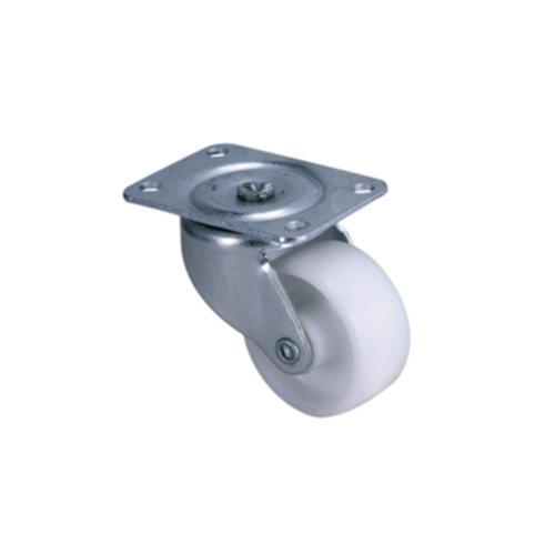 Roulette pivotante à platine polypropylène blanc Ø50mm charge 50kg - CIME