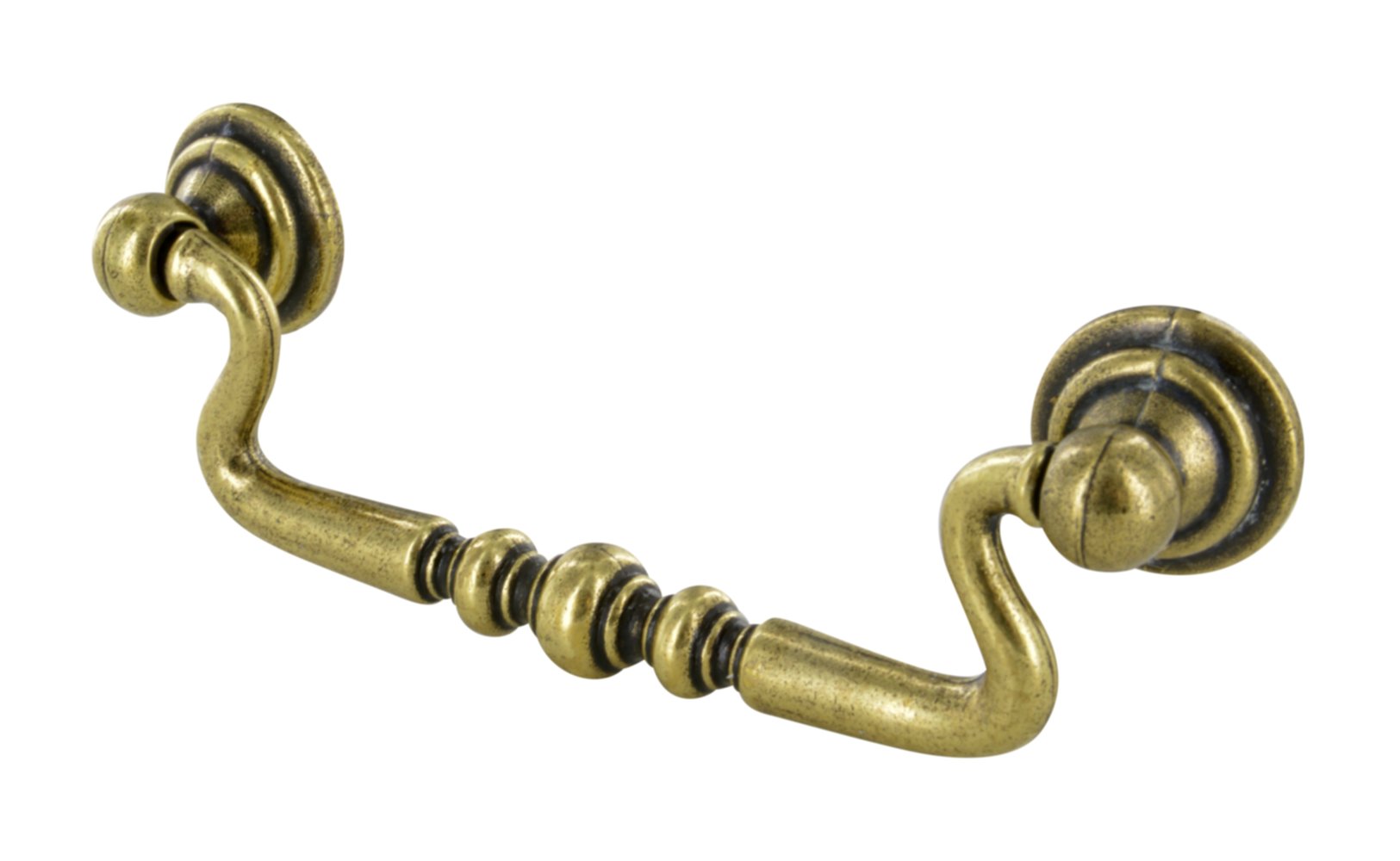 6 poignées tombantes entraxe 96mm zamak bronze