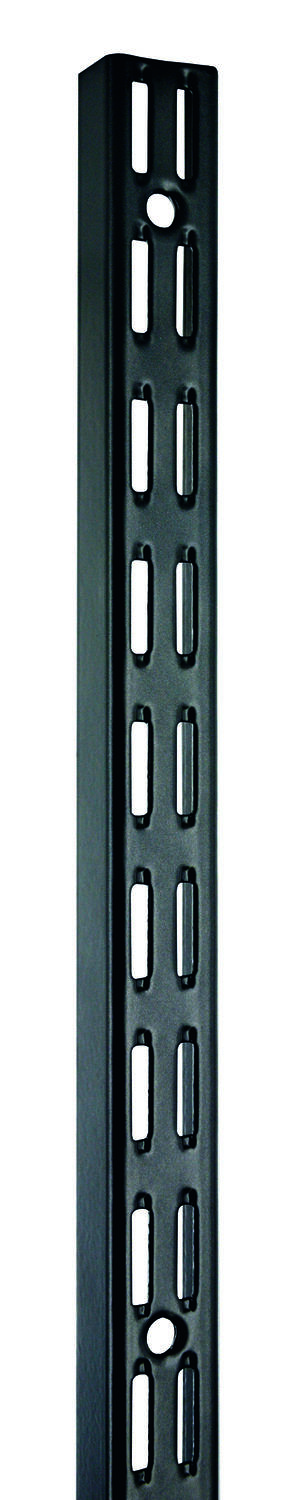 Crémaillère acier double H50cm Entraxe 32mm - Noir