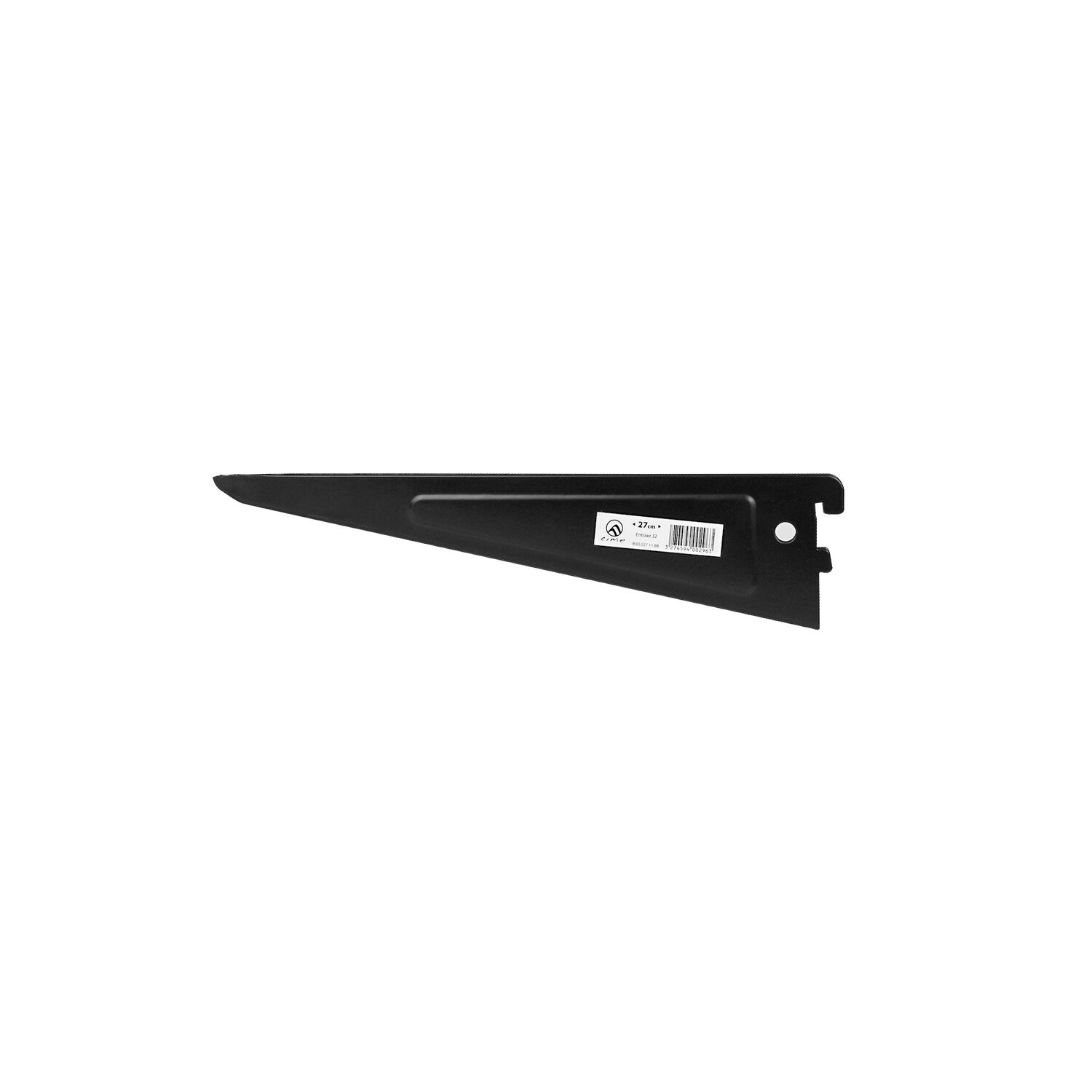 Console double acier noir 27 cm entraxe 32 mm - CIME