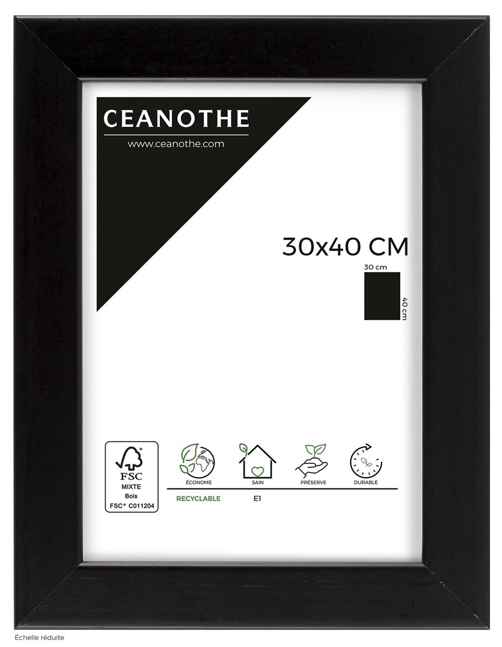 Cadre photo mat noir 30x40cm